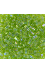Miyuki half tila 5x2.4mm beads - Transparent chartreuse ab HTL-258